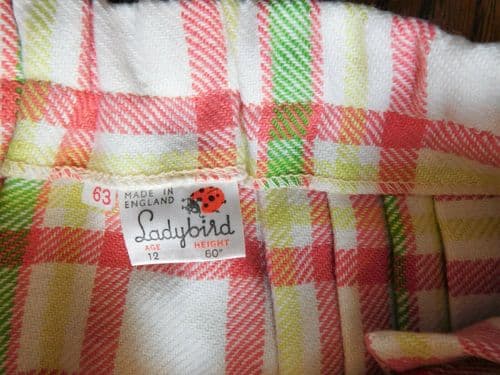 Girls Ladybird pleated tartan skirt vintage 1960s UNUSED Age 12 Courtelle wool